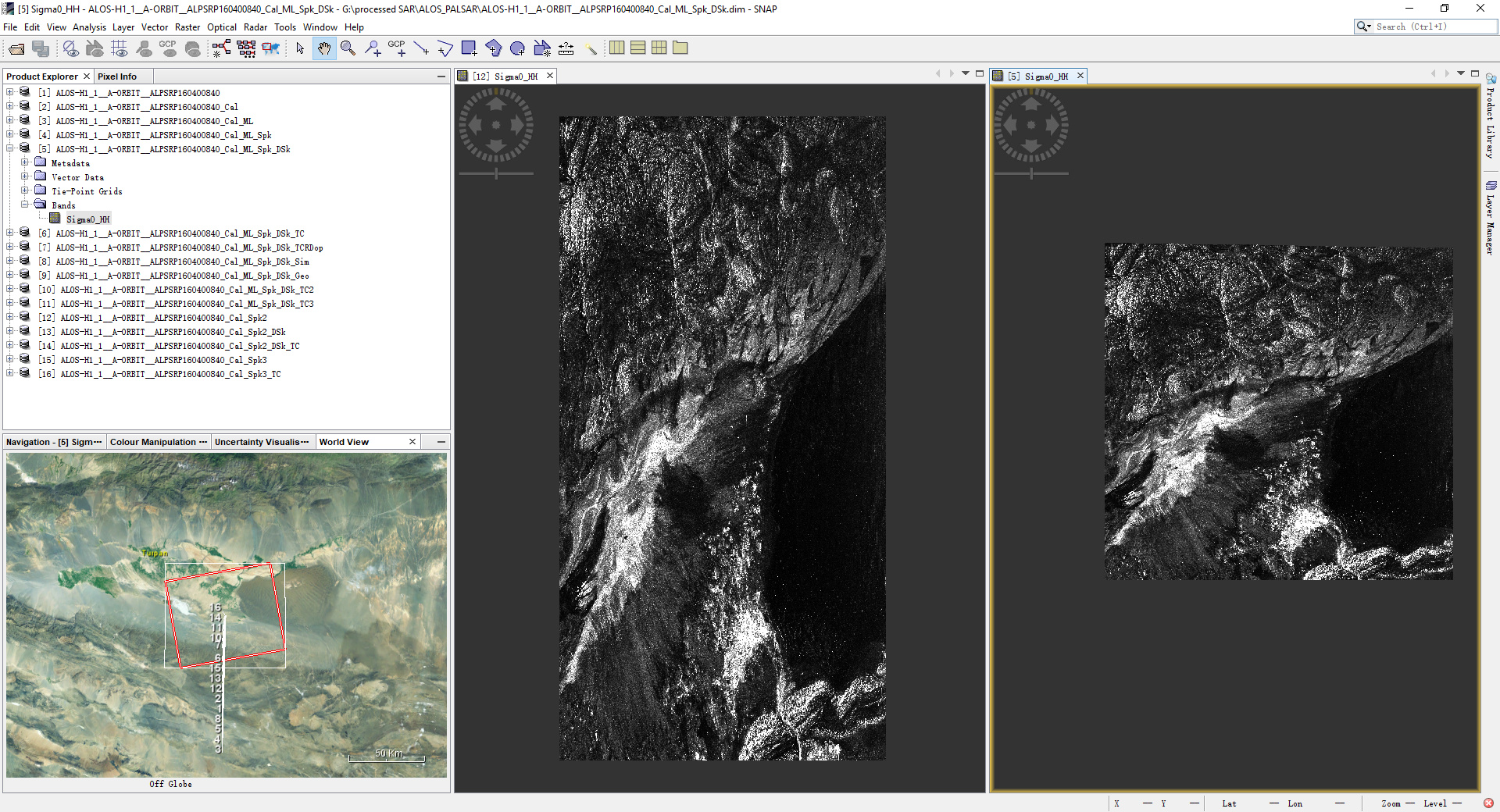 Terrain correction ALOs palsar L1.1 - Microwave Toolbox - STEP Forum