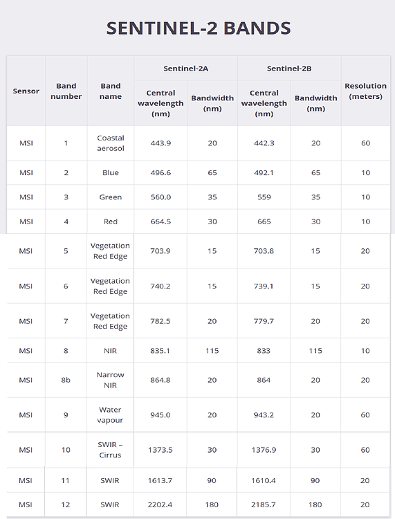 Sentinel 2 number bands - Problem Reports - STEP Forum