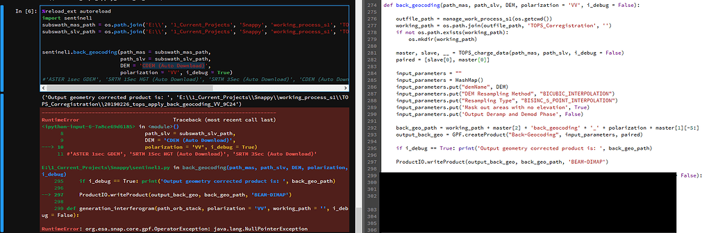 Snap-python can't process back-geocoding - python - STEP Forum