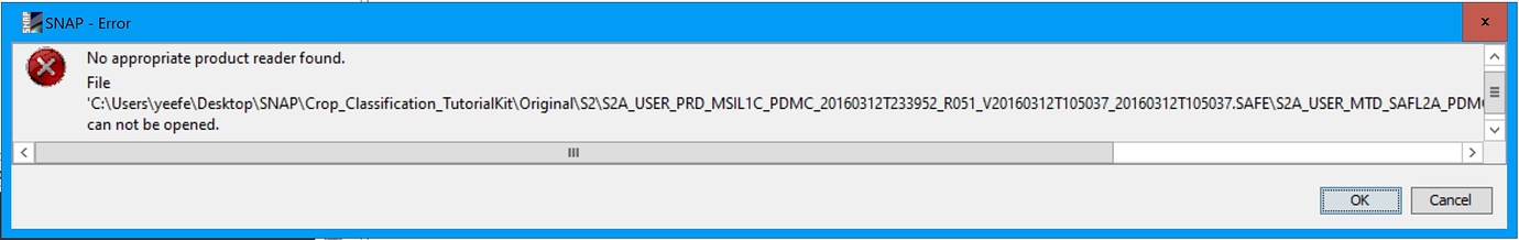 No Appropriate Product Reader Found - S2 - Sentinel 2 Problem Reports ...