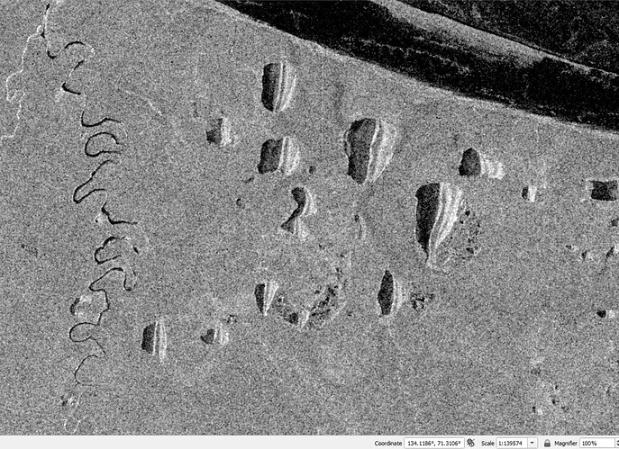 Artefacts on flat terratin