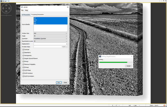 Processing stuck GLCM