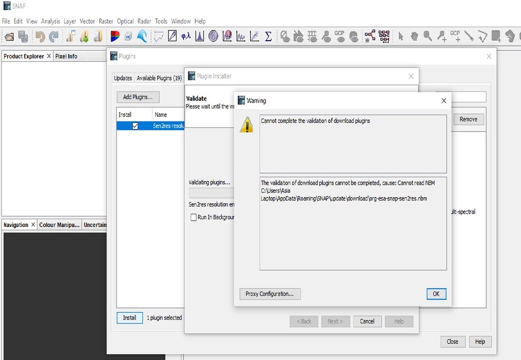 I can not install Sen2res plugin on SNAP 9 snap STEP Forum