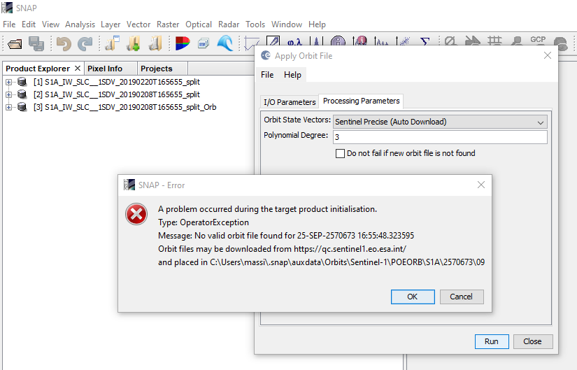 Apply Orbit File Error No Orbit File Found Problem Reports Step Forum