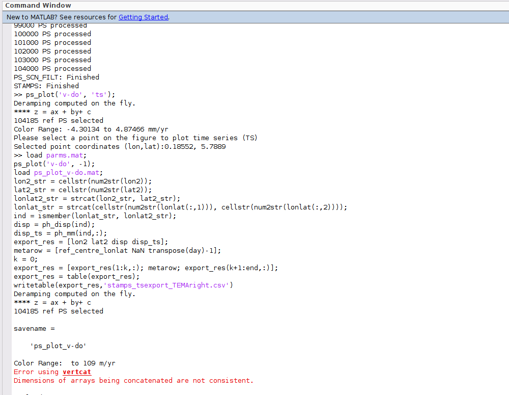 Matlab Error to save CSV file